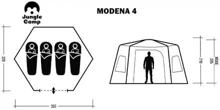 Кемпинговая палатка &quot;Modena 4&quot; четырехместная 