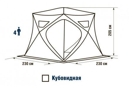 Палатка зимняя Higashi Pyramid Pro DC (трехслойная)