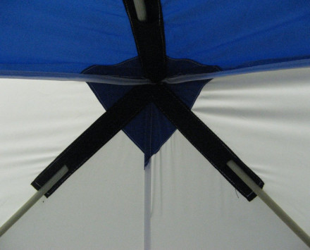 Палатка КУБ 4 (однослойная), 2,1x2,1 м, PU 1000, бело-синий